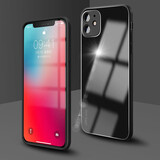 笑源 适用苹果11手机壳iphone11Pro Max保护套超薄液态硅胶玻璃不防摔全包镜头男女款 苹果11【漆木黑】