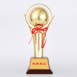 英友（ENYOU）金属奖杯定制篮球足球体育比赛年会颁奖学生儿童奖杯 球形大号