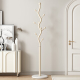 圣诺依琳奶油风衣帽架落地卧室家用挂衣架高级艺术个性衣架树杈 白色