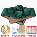 艾骨堂艾灸盒随身灸无烟铜盒家用陈年艾绒蕲艾柱颈椎温灸防烫仪器艾灸罐 升级天鹅绒四联无烟布套+54粒+4个铜艾灸盒