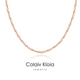 Colaivkloia情侣款项链男女玫瑰金简约锁骨链白金色钛钢蛇骨链生日礼物送女友 XL123玫瑰金O字链50-55可调节