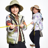 安奈儿（Annil）童装男童女童轻薄羽绒服2024冬新款三防保暖外套 紫调花 160 