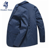 弗朗西保罗（FULANLE PAULO）男装外套单层单西上衣休闲西服男春秋季便西商务小西装浅蓝色正装 藏青-332705 【单层薄款春秋款】 XL /180