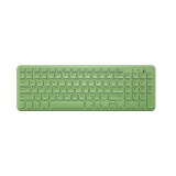 航世（BOW）HW256C 无线键盘 超薄便携巧克力键盘 防泼溅 笔记本台式办公通用键盘 外接USB数字键盘 复古绿