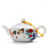品言 高白泥仿古明成化斗彩鸡缸杯瓷器茶杯茶碗 茶具茶杯功夫 鸡缸杯茶壶（简约装）