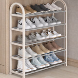 索尔诺鞋架简易多层经济型宿舍门口客厅浴室拖鞋架组合收纳鞋架收纳鞋柜 K575米白色-五层【宽58cm】