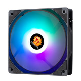 Thermaltake（Tt）暗月 12cm 炫彩 机箱风扇（炫彩灯效/减震设计/黑框白叶/大4pin接口）