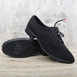 丹宝罗成人男式摩登舞蹈鞋牛津布广场舞交谊练功鞋舞国标舞蹈鞋跳舞鞋 牛津布胶底 室外穿 41