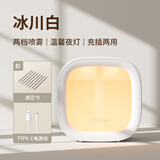 几素加湿器桌面小型办公桌卧室宿舍迷你便携无线空气婴儿床头办公室充电车载礼品生日礼物女香薰机加湿 【白色+8根滤芯】温馨夜灯+防干烧保护