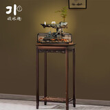 流水趣 陶瓷假山摆件缸造景新中式禅意桌面客厅办公开业乔迁玄关装饰 【组】流水＋雾＋桌长48宽30高88