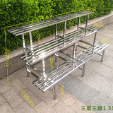 盈姿 花架不锈钢防腐大花架阳台铁艺多层花架子室内外定制多肉阶梯 三层【长150cm]3腿
