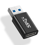 Repree适用三星S22+充电USB转type-c转接头Samsung通用手机S23ultra车载充电转换头note20数据充电转接器 Type-C母转USB公转换器【黑色】