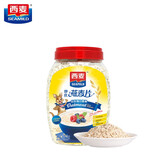 西麦纯燕麦片1000g瓶装无添加蔗糖即食热冲原味健康代餐牛奶搭档 1000g*1桶