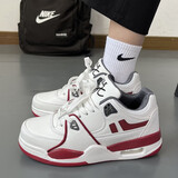 RXEX鞋子男女秋冬季2025新款气垫休闲运动板鞋男情侣厚底潮流增高男鞋 白酒红 41 (255mm)