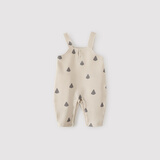 巴厘小猪婴儿背带裤秋冬季夹丝加厚保暖连身长裤连体衣服休闲裤 焦糖蛋糕 90 cm