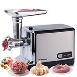 Tenfly绞肉机家用灌肠机电动绞肉馅机打肉机多功能碎肉机搅肉机灌肠器小型 全自动灌香肠机器打馅机 GH 拉丝银 家用经典款350W铜芯 标配2刀片+3刀盘 出厂标配