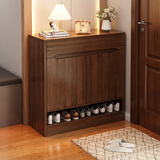 万客达实木色鞋柜家用门口新中式2024新款玄关柜楼道鞋柜入户柜储物柜子 【两门一抽】原野色60*30*100