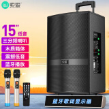 索爱（soaiy）SA-T515吋大功率重低音广场舞电木吉他乐器音箱户外蓝牙拉杆音箱扩音器麦克风地摊摆摊喇叭