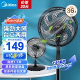 美的（Midea）电风扇家用落地扇台式桌面小风扇七叶台地两用轻音节能大风量客厅宿舍广角送风易拆洗摇头电扇 【七叶强风】SAF30AB