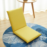 柴扉園（CHEERFUL GARDEN）柴扉园日式折叠椅懒人沙发座椅单人沙发椅床上靠背椅卧室飘窗座椅 001柠檬黄 小号83X39X7.5cm