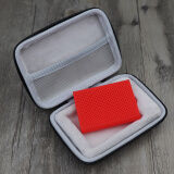 Zhencool适用于三星T5移动固态收纳包硬盘包便携整理袋保护箱抗震防摔套硬壳盒保护套 升级款包+红色硅胶套