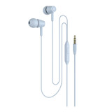 达维琦达维琦 入耳式有线耳机 耳麦重低音音乐游戏运动 适用于苹果华为黑鲨oppo小米vivo魅族IQOO 天空蓝【经典版】3.5MM圆形插口