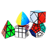 圣手异形魔方三阶二四五阶套装比赛专用镜面斜转金字塔五魔方顺滑玩具 异形魔方5件套