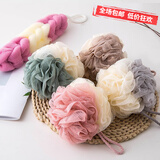 佳曼2只装大号沐浴球 可挂式浴花球双色柔韧弹力洗澡球 随机色3只装