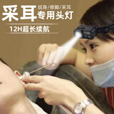 索拉卡采耳头灯修脚师专用挖掏耳朵灯充电头戴式远近两用纹身师照明灯 0168双光源采耳灯-亮度升级