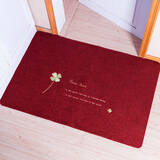 来去薄款入户进门蹭土地垫除尘垫定制大门口蹭鞋防滑脚垫玄关门厅满铺地垫家用门垫薄款不卡门缝可裁剪 酒红色    幸运草 120*160