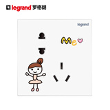 罗格朗（LEGRAND）开关插座面板电工电料仕典系列特色儿童卡通趣味开关面板清单报价 S7女孩A五孔插座