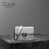 Cuud原创包包女小众设计链条女包单肩腋下包斜挎小方包新年情人节礼物 浅灰