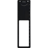 仲林（Nakabayashi）多功能放大镜书签软尺子小学生刻度直尺 13cm DLR-D 黑色