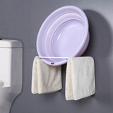 铁艺脸盆挂架 浴室卫生间免打孔洗脸盆收纳架挂钩 厨房壁挂脸盆架 白色