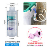 BidetKing洗衣机前置过滤器滚筒波轮水龙头全自动进水净化水质滤水器龙头式一级过滤PP棉滤芯 6分过滤器+粉色安装配件