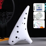 BAILINGNIAO百灵鸟12孔AC调塑胶陶笛树脂十二孔中音C调塑料学生小学初学演奏 (标准款）12孔白色