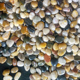 娴雅天然精抛光鹅卵石雨花石小石子鱼缸花盆园艺彩石头养鱼造景石头 混色 1~3cm 一元硬币大小 5斤装