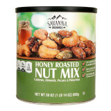 SAVANNA美国进口萨王纳蜂蜜混和坚果罐装炭烤休果干休闲零食坚果礼盒 萨王纳绿罐850g