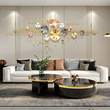 普赛克北欧装饰壁挂轻奢铁艺家居客厅壁饰背景墙面创意卧室金属艺术挂件 群星璀璨（长150cm*高62cm）