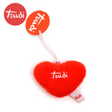 TRUDI红心爱心桃心心形挂件钥匙扣毛绒玩具礼品送同学情人节新年礼物 50081 6厘米