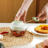 乐扣乐扣（LOCK&LOCK）多功能手动料理器 厨房拉蒜器绞肉机蔬菜切碎器 婴儿辅食搅碎机 CKS315-400ml