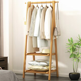 竹艺佳（ZHUYIJIA） 折叠挂衣架衣服架子简易衣帽架室内落地衣架收纳架置物架层架 材质加固原色-66款