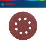 博世（BOSCH） 背绒砂碟电动打磨机圆盘砂纸打磨金属及木材打磨片抛光打磨E466 【125mm 8孔 80目，50片/盒】