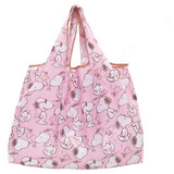 春芬 可折叠购物袋大容量便携超市环保购物袋防水布袋买菜袋子手提袋 粉小狗 大号 40*52cm