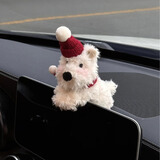 范爷家西高地汽车屏幕摆件潦草小狗车载怀挡中控台屏装饰后视镜车内饰品