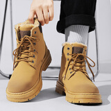 D.KED踢不烂大黄靴冬季马丁靴男鞋高帮工装靴男士加绒保暖加厚男女棉鞋 棕色（加绒款） 41