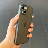 权速【不发黄】超薄磨砂软壳适用苹果手机iPhone15新款手机壳轻薄简约iPhone14硅胶男女款全包防摔保护 【薄透黑】极薄磨砂软壳 iPhone14
