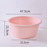 迈益马洗衣盆大号超大号特大塑料洗脚盆加深加厚加高大洗脸盆子婴儿宝宝 中号北欧粉