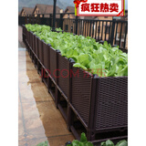 靠森种植神器 特大阳台蔬菜种植箱 家庭长方形种菜盆 花箱花盆花槽 特深五联：长200，宽40，高55 户外耐晒保用十年