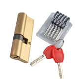 驼铃纵横 AQQJ1203 AB级锁芯 防盗门通用型铜弹子锁芯塑柄钥匙大门锁 65mm中心（32.5+32.5）